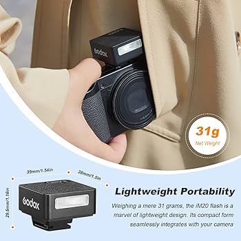 Amazon.com : Godox iM20 Mini Flash 5 Power Levels 440 Full-Power